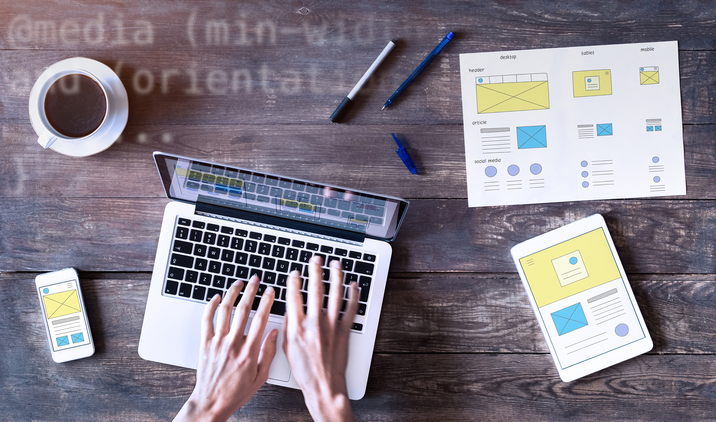 woman designing website image